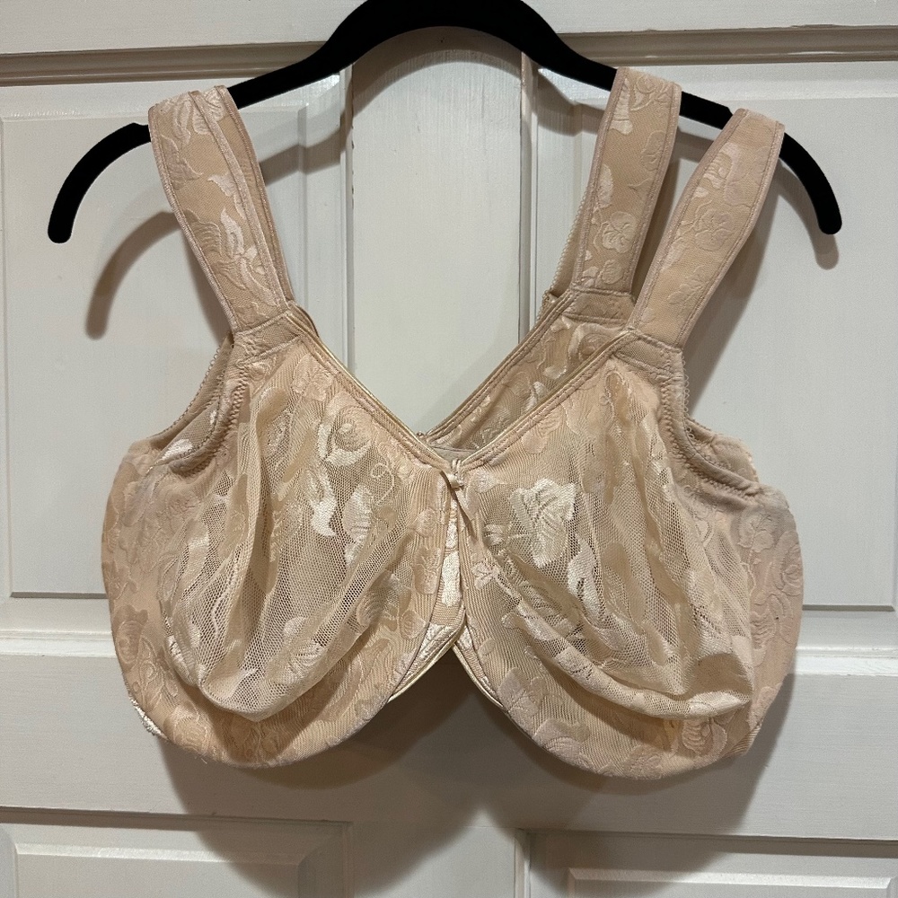 2 Wacoal 85567 Awareness Full Coverage Unlined Underwire Bra Size 42 DDD Beige